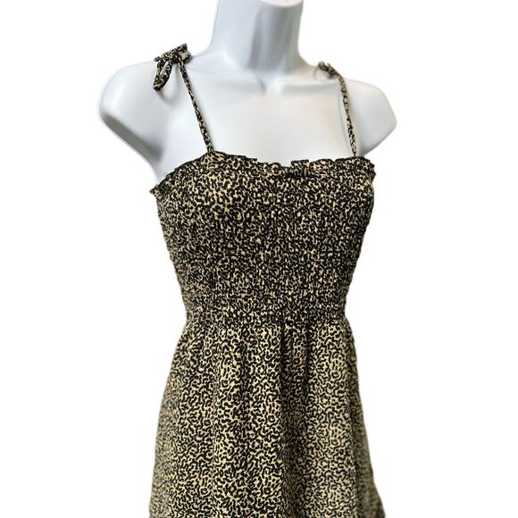Topshop Cheetah Print Spaghetti Strap Mini Sundress/Petites Size 2 - Picture 2 of 6